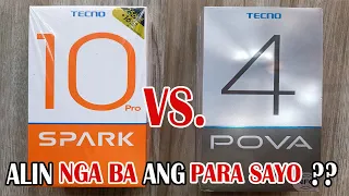 TECNO SPARK 10 PRO VS. TECNO POVA 4 - COMPLETE COMPARISON!! #tecnopova4 #tecnospark10pro