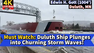 ⚓️Must Watch: Duluth Ship Plunges into Churning Storm Waves!