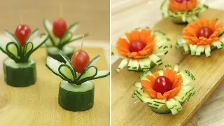 Cucumber decoration ideas | Garnish Food Ideas