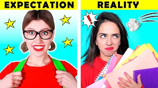 BACK TO SCHOOL EXPECTATION VS REALITY | Funny Situations by Ideas 4 Fun