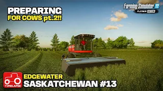 MAKING HAY FOR THE COWS WE DON'T HAVE YET!! [Edgewater Saskatchewan] FS22 Timelapse # 13