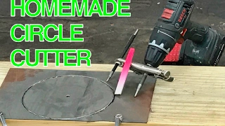 HOMEMADE DIY Circle Cutter for Metal out of an old file and vice grips