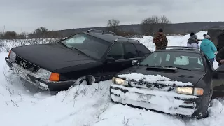 Ауди или Субару? В снегу против внедорожников!!!