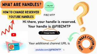 YouTube Handle new update| What are handles? How to change Youtube handle| How to make custom URL