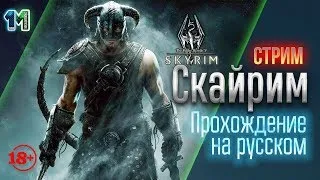 Стрим игры Skyrim или Скайрим прохождение на Русском. #12. 18+. михаилиус1000!