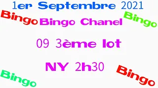 01 Septembre 2021 Boul cho tiraj NY - Florida Midi - Soir Bingo 14 Flo 21,32