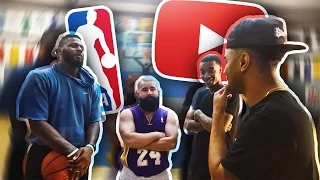 YOUTUBERS VS NBA PLAYERS!! INTENSE 2V2 BATTLE!! LOSER HAS TO A WEAR ROMPER & DRESS IN DRAG!!!