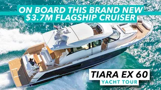 On board this brand new $3.7m flagship cruiser | Tiara 60 EX yacht tour | Motor Boat & Yachting