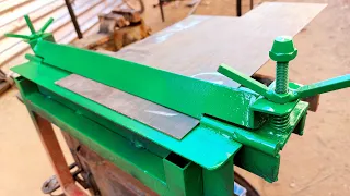 Hand made sheet metal bending machine