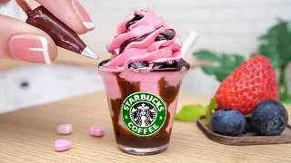 Coolest Miniature BLACKPINK x Starbuck Frappuccino Recipe | Amazing Tiny Drink by Miniature Cooking