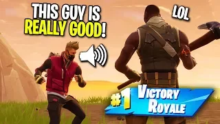 PRETENDING TO BE A NOOB AND THEN CARRYING A STREAMER ON FORTNITE! (Surprised Him On STREAM!)