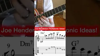 A Joe Henderson Pentatonic Blues! STEAL THESE LINES!