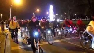 1000 Radfahrer auf dem Horner Kreisel / CM Hamburg Nov. 2014