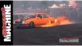 FROM HELL Burnout Fire at Summernats 28