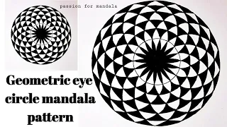 How to draw geometric eye | Geometric Design | Geometric Eye Mandala Art | Geometric Eye Drawing |