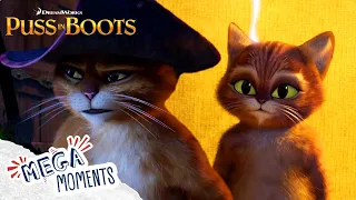 The Story Of Puss In Boots 😺 | Puss In Boots | Movie Moments | Mega Moments