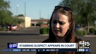 Stabbing suspect appears in court