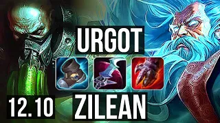 URGOT vs ZILEAN (TOP) | Rank 1 Urgot, 3/1/2 | NA Challenger | 12.10