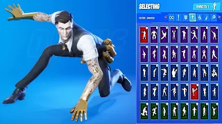 🔥 MIDAS SKIN SHOWCASE WITH ALL FORTNITE DANCES & EMOTES 😱