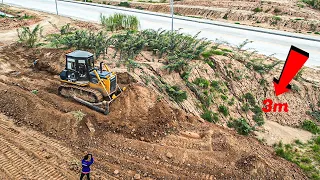 The Project Needs One More Person! Construction technology Bulldozer Pushing Soil & Forestry Detours