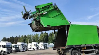 Демонстрация рабочего процесса установки Zoeller 17 кубов на мусоровозе SCANIA P230 LB4x2HSZ