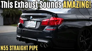 BMW F10 535I N55 Valved Exhaust | Cold Start, Accelerations, Revs | AMAZING Exhaust Sounds!