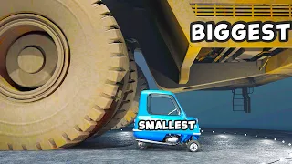 I Crushed The SMALLEST Car Ever With The BIGGEST Ever In BeamNG