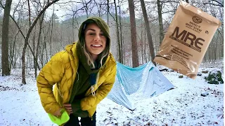 Winter Backpacking in Arkansas & Trying a Military MRE | Eagle Rock Loop