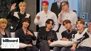 ATEEZ Talk Billboard Chart Success, React to ATINY "Bouncy" Dance Videos,  & More | Billboard News