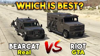 GTA 5 RIOT VS REAL BEARCAT SWAT CAR : WHICH IS BEST?