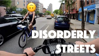 NYC Cycling - Disorderly Streets Compilation 1 (Close Calls, Crime, Jaywalking, Traffic Jams)