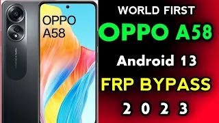 Oppo  A58 Frp Bypass Without Pc All Oppo Android 13 Frp Bypass Without Pc