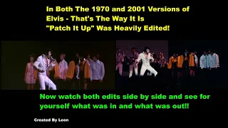 Elvis Presley - Patch It Up - That's The Way It Is - Split Screen - 1970 and 2001 Versions