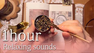 ✨ASMR for sleep✨ 수면용, 작업용, 공부용 영상 다꾸 모음 편안한 소리 1시간✨26 | relaxing sounds | scrapbooking | 꿀잠용 백색소음