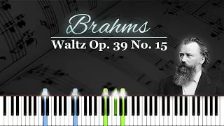 Waltz Op. 39 No. 15 - Brahms | Piano Tutorial | Synthesia | How to play