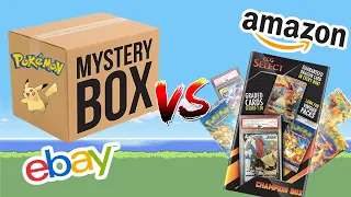 I OPENED A POKEMON CARD MYSTERY BOX FROM EBAY AND FROM AMAZON WHICH WAS BETTER???