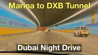 Dubai Night Drive | Mall of Emirates to Dubai Airport Tunnel | Sights and Drives