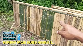 Make a simple bamboo fence for a room divider
