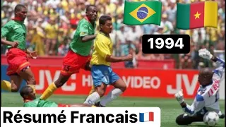 BRÉSIL 3-0 CAMEROUN 94 Résumé En Français HD 🇫🇷Coupe Du Monde 1994