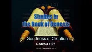 Genesis 1:31.  The Goodness of Creation.
