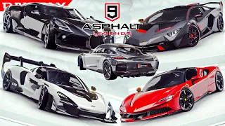 Asphalt 9 Legends - All Cars - 2022 (Class S,A,B,C,D)
