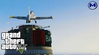 LAND ON MAZE BANK CHALLENGE! (GTA V Funny Moments)