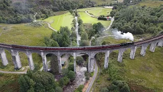 Glenfinnan Viaduct (Harry Potter Bridge) - Drone Footage