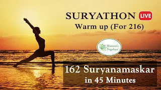 Suryathon Live || 162 Suryanamaskar || Endurance || Sun salutation || Aerobic || Stamina || Cardio