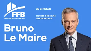 Message de Bruno Le Maire sur la hausse du coût des matériaux