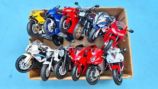 Various Models and Types Motorcycles 1:12 Scale from the Box, Ducati, BMW, MV Agusta, Honda 250