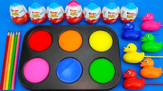 Satisfying Video l How to Make Duck Lollipop Candy with Surprise Egg & Playdoh Cutting ASMR