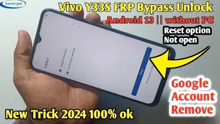 Vivo Y33S/Y33T Frp Bypass Android 13 | Vivo Y33 Google Account Bypass Without Pc | Vivo Y33S Bypaas