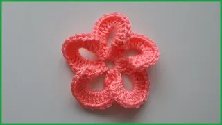 Цветочек крючком. Вязаный Цветок крючком. Вязание крючком / Crochet Flower