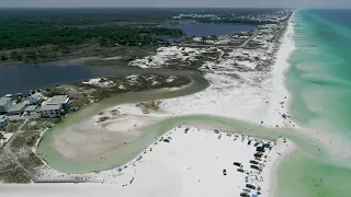 Aerial View of Western Lake Outfall & Grayton Beach Florida